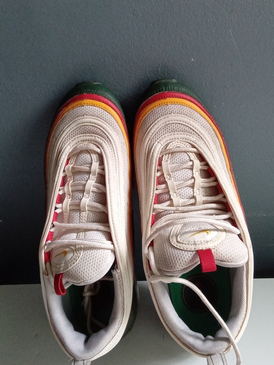 Nike Other - Nike Air Max 97 Multi Color Green Yellow Red White‎ Sneakers 921826-101 Mens